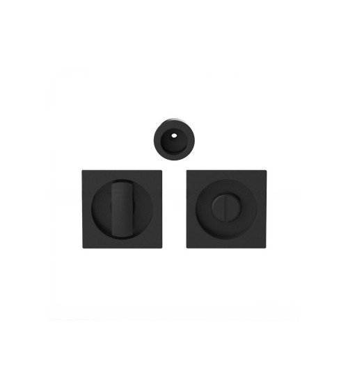 Maniglia per porta scorrevole con chiusura privacy di colore nero Moon One maniglia design