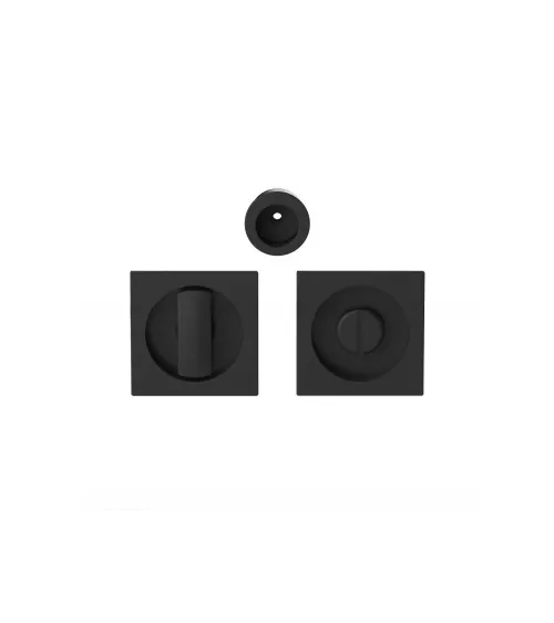 Maniglia per porta scorrevole con chiusura privacy di colore nero Moon One maniglia design