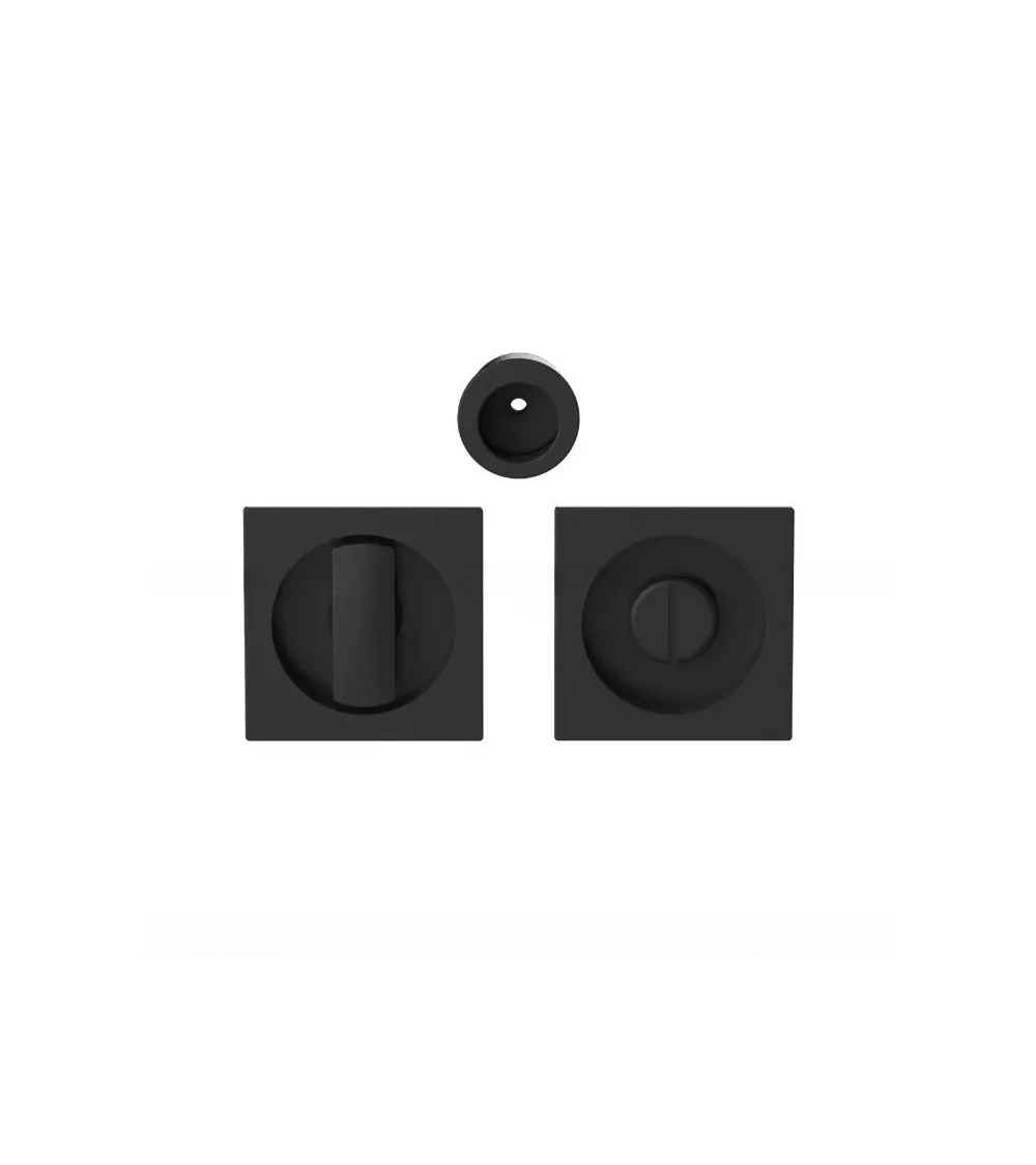 Maniglia per porta scorrevole con chiusura privacy di colore nero Moon One maniglia design