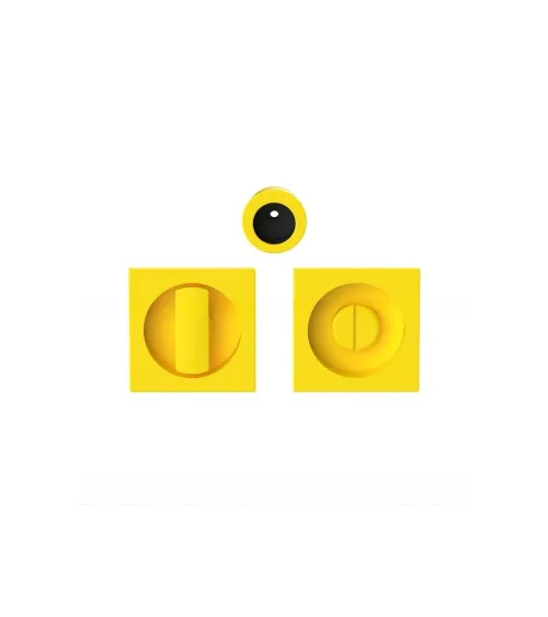 Maniglia per porta scorrevole con chiusura privacy colore giallo limone Moon One maniglia design