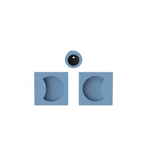 Maniglia per porta scorrevole colore blu oceano Colombo Design Moon One maniglia design