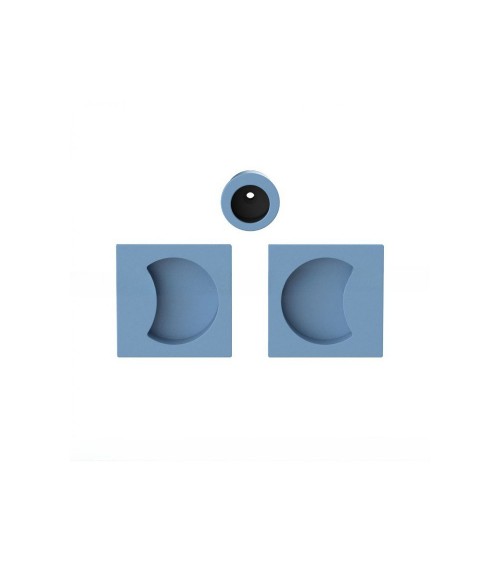 Maniglia per porta scorrevole colore blu oceano Colombo Design Moon One maniglia design