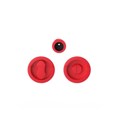 Maniglia per porta scorrevole con chiusura privacy rosso fragola Moon One maniglia design