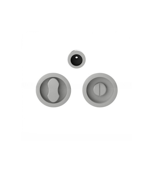Maniglia per porta scorrevole con chiusura privacy colore argento Moon One maniglia design