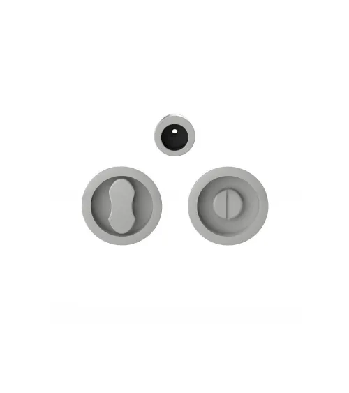 Maniglia per porta scorrevole con chiusura privacy colore argento Moon One maniglia design