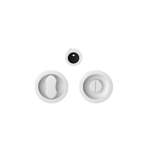 Maniglia per porta scorrevole con chiusura privacy colore bianco Moon One maniglia design