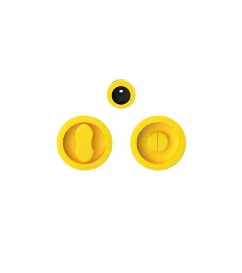 Maniglia per porta scorrevole con chiusura privacy giallo limone Moon One maniglia design