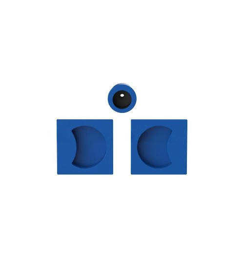 Maniglia per porta scorrevole colore blu capri Colombo Design Moon One maniglia design