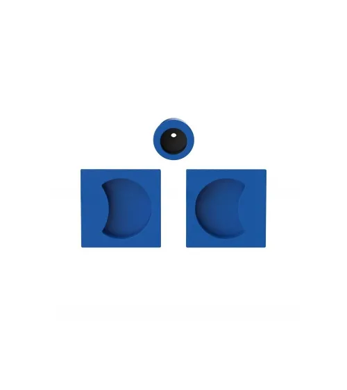 Maniglia per porta scorrevole colore blu capri Colombo Design Moon One maniglia design