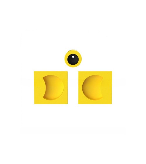 Maniglia per porta scorrevole giallo limone Colombo Design Moon One maniglia design