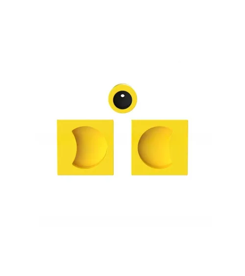 Maniglia per porta scorrevole giallo limone Colombo Design Moon One maniglia design