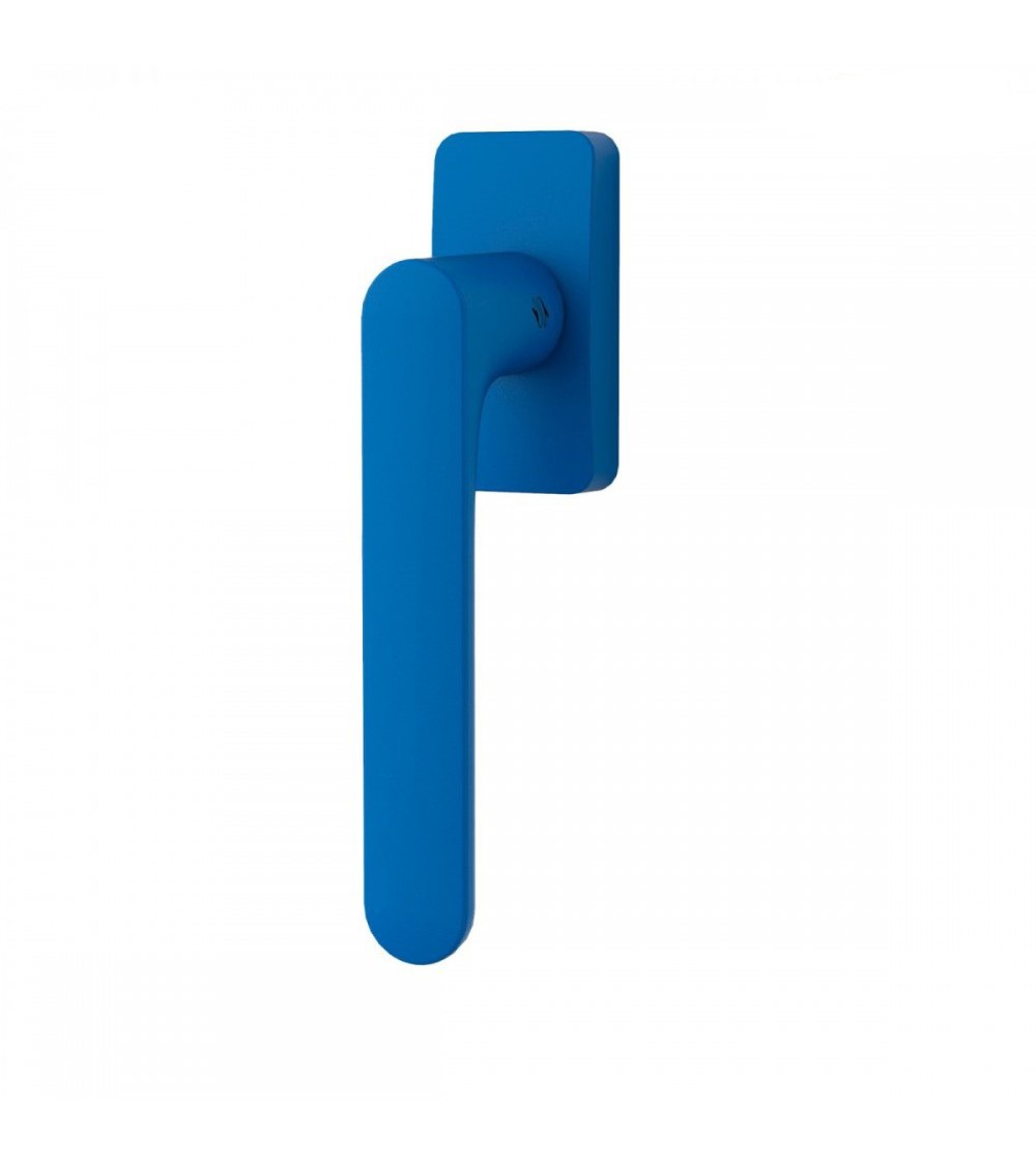 Maniglia per finestra di colore Blu Capri - Moon One Quadrata - maniglia design