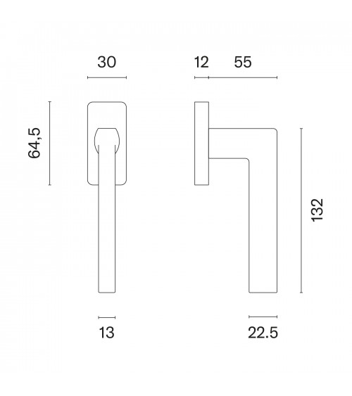 Maniglia per finestra cromo lucido EURA design