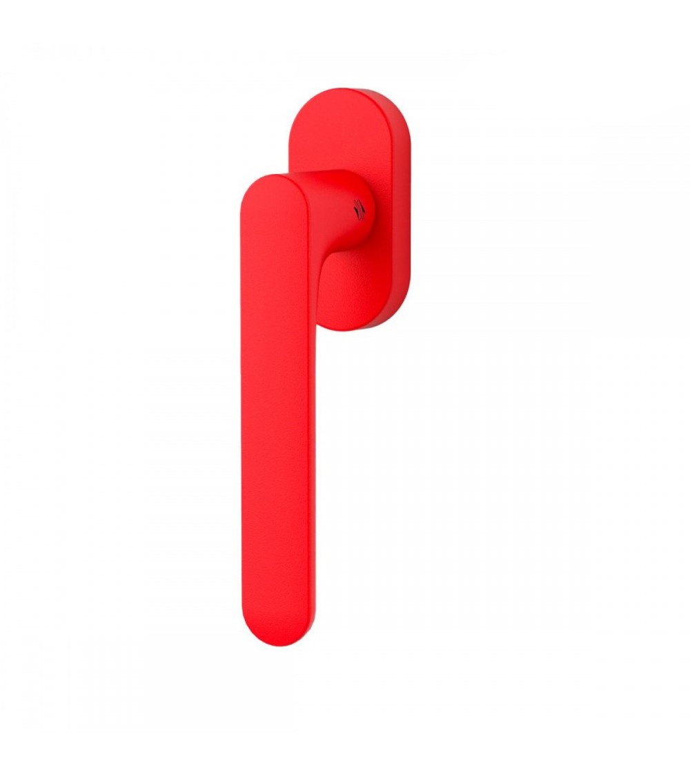 Maniglia per finestra di colore Rosso Fragola - Moon One Rotonda - maniglia design
