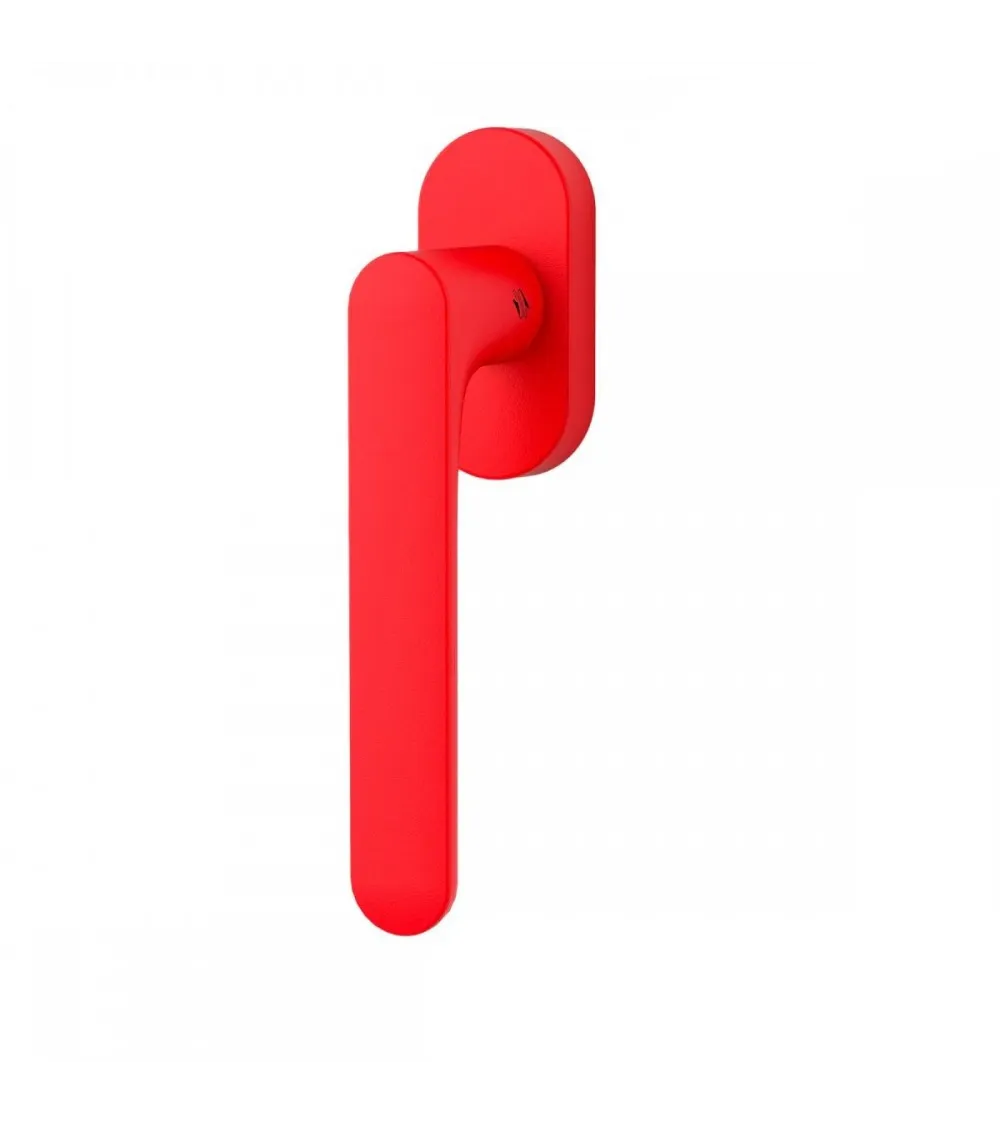 Maniglia per finestra di colore Rosso Fragola - Moon One Rotonda - maniglia design