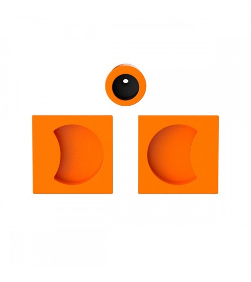 Maniglia per porta scorrevole di colore arancione tramonto Moon One maniglia design