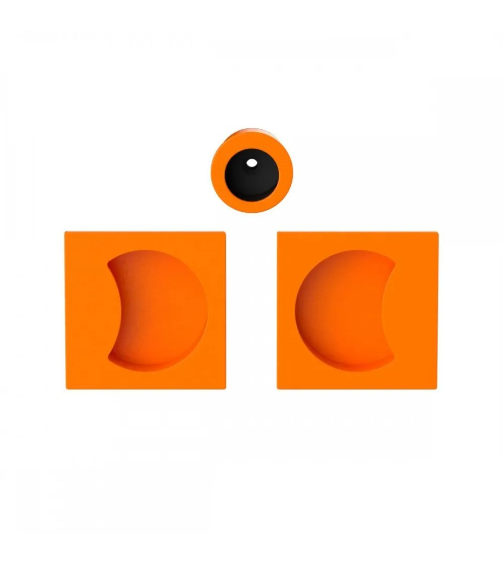 Maniglia per porta scorrevole di colore arancione tramonto Moon One maniglia design