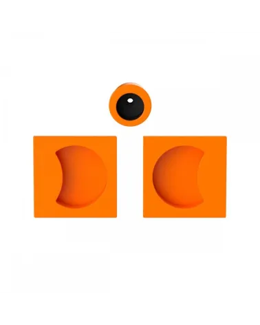 Maniglia per porta scorrevole di colore arancione tramonto Moon One maniglia design