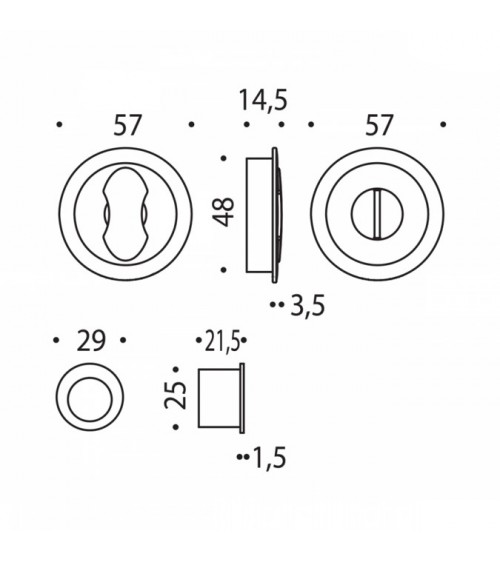 Maniglia per porta scorrevole moderna con condannazione maniglia design