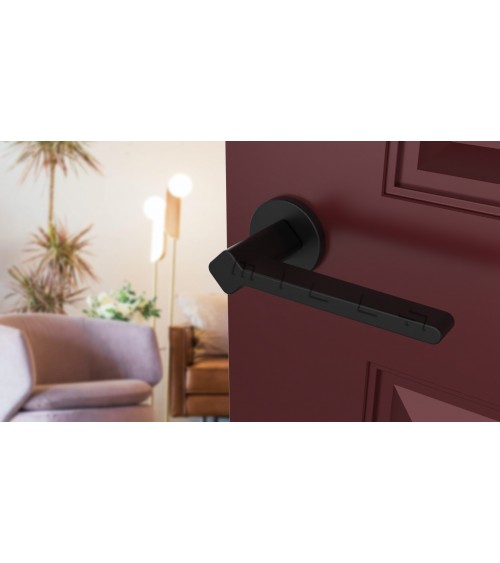 Maniglia per porta su placca rotonda NINFEA ferramenta design