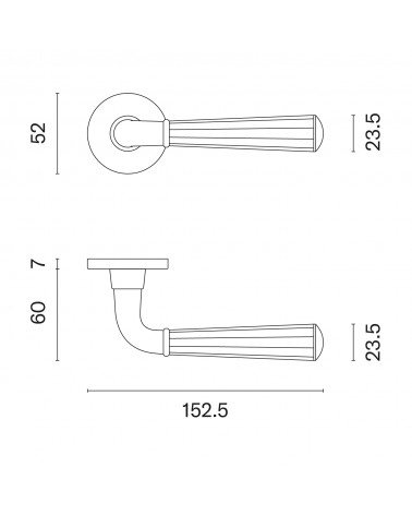 Maniglia per porta MARIGOLD con dimensioni