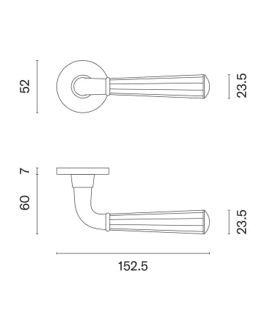 Maniglia per porta MARIGOLD con dimensioni