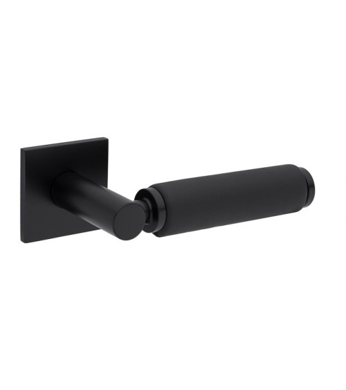 Maniglia per porta nera in pelle nera TUPAI 4200/202 quadrata - maniglia design