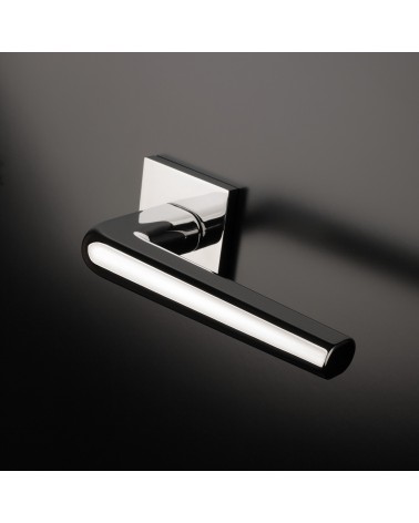 Maniglia per porta in cromo lucido su placca quadrata FUNKIA - maniglia design