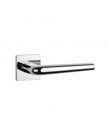 Maniglia per porta in cromo lucido su placca quadrata FUNKIA - maniglia design