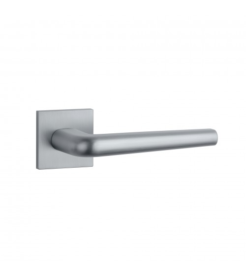 Maniglia per porta in cromo lucido su placca quadrata FUNKIA - maniglia design