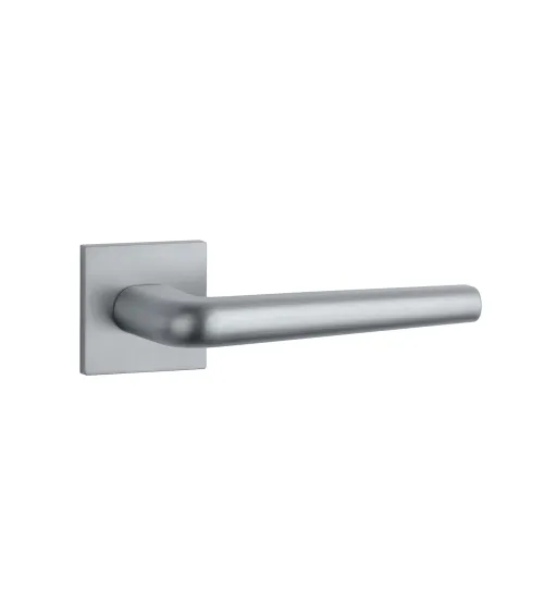 Maniglia per porta in cromo lucido su placca quadrata FUNKIA - maniglia design