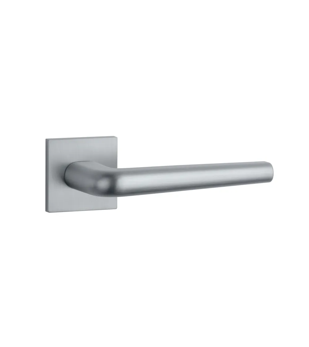Maniglia per porta in cromo lucido su placca quadrata FUNKIA - maniglia design