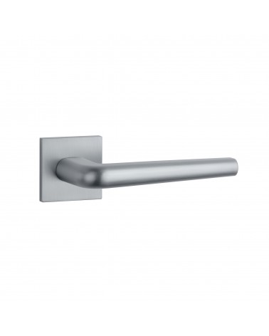 Maniglia per porta in cromo lucido su placca quadrata FUNKIA - maniglia design