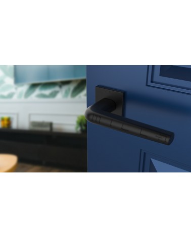 Maniglia per porta in cromo lucido su placca quadrata FUNKIA - maniglia design