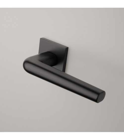 Maniglia per porta in cromo lucido su placca quadrata FUNKIA - maniglia design