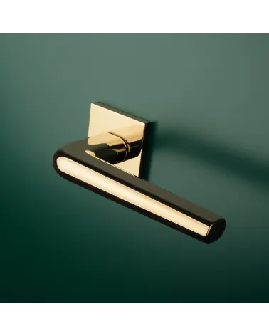 Maniglia per porta in cromo lucido su placca quadrata FUNKIA - maniglia design