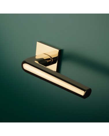 Maniglia per porta in cromo lucido su placca quadrata FUNKIA - maniglia design