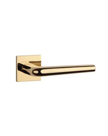 Maniglia per porta in cromo lucido su placca quadrata FUNKIA - maniglia design