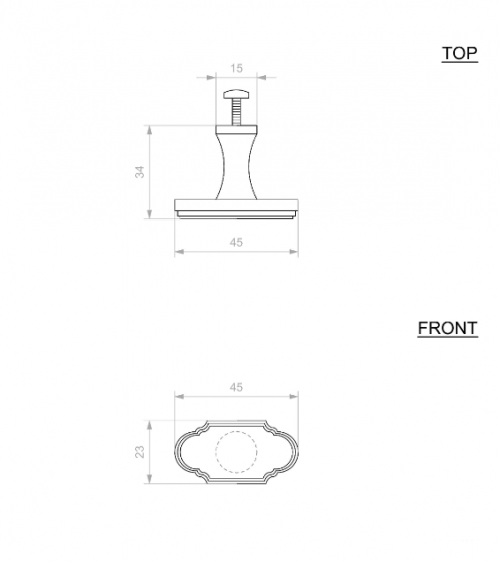 Pomolo per mobile BT258BIS - maniglia design