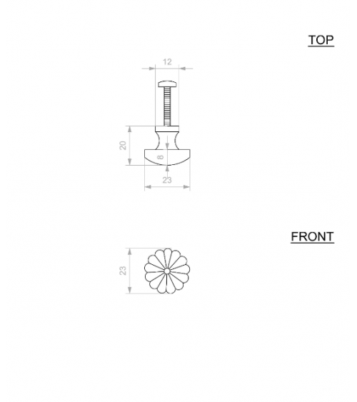Maniglia per mobile pomello BT270bis - maniglia design