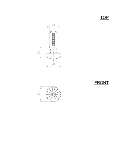 Maniglia per mobile pomello BT270bis - maniglia design