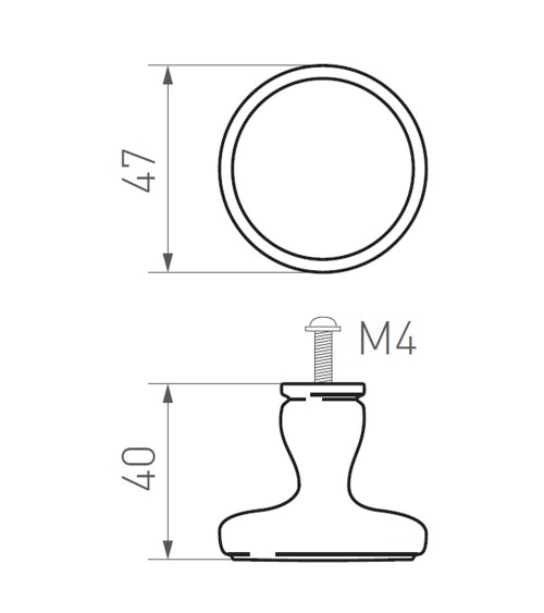 Copia di Maniglia per mobile a conchiglia P47 - maniglia design
