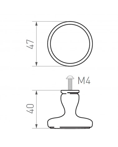 Copia di Maniglia per mobile a conchiglia P47 - maniglia design