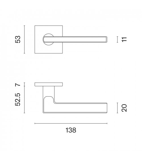 Maniglia per porta moderna SIRA design