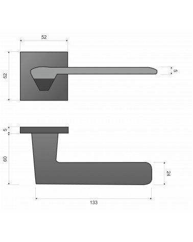Maniglia per porta line GIULIA maniglia design con dimensioni