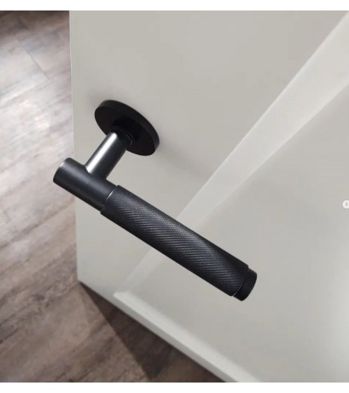 Maniglia per porta nera Time Slim design