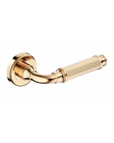 Maniglia per porta oro lucido ARIA Slim design vista inclinata