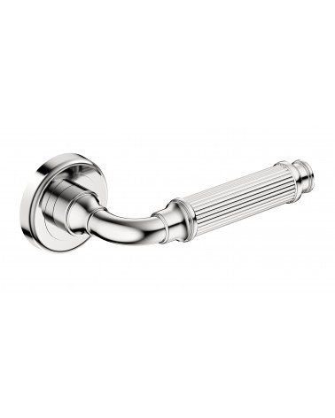 Maniglia per porta cromo lucido ARIA Slim design vista inclinata