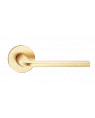 Maniglia per porta oro lucido Scandi slim ferramenta design vista frontale