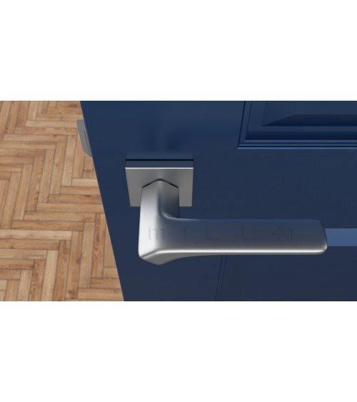 Maniglia per porta in cromo satinato BERGERIA ferramenta design